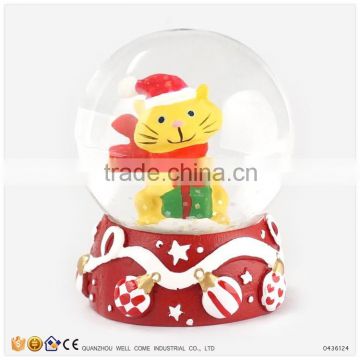 Christmas Ornament Resin Cat Snow Globe for Sale