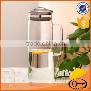 1.5L Pyrex Glass Water Jar ,Glass Ice Tea Jug,Borosilicate Glass Water Filter Jug with Stainless Steel Lid                        
                                                Quality Choice