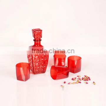 hot sale red wine glass set with tumblers