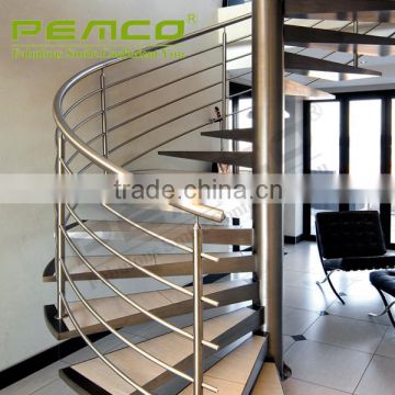 Customed design seamless removable indoor outdoor iron stair stainless steel handrail