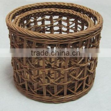 zigzag weaving basket, 100% rattan material, handmade