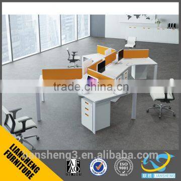 2016 MFC with melamine finishing manufacturers Staff Table double Y-shape partition standard size