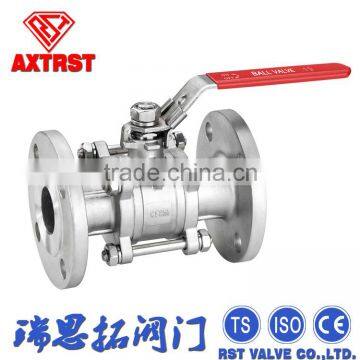 3PC RST Floating Stainless Steel Flange Ball Valve with Handles