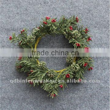 Decorative Artificial Green Tree Foliages,Red Berries Garland