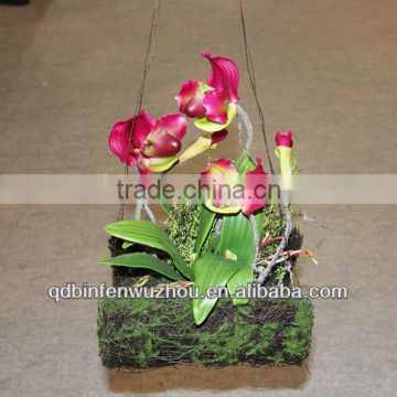 Artificial Latex Slipper Orchids Flowers,Artificial Orchid Flower