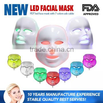 FDA Face Beauty Machine Led Light Therapy Face Mask 7 Colors Skin Rejuvenation LED Facial Mask