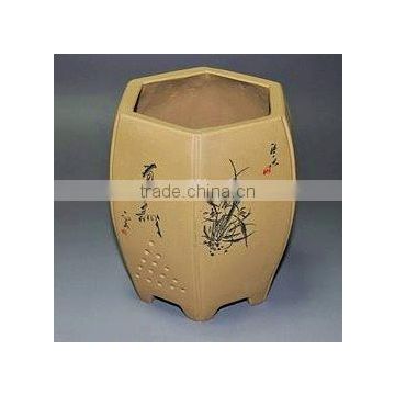 Yixing/China pottery interior flowerpot in nuerous patterns