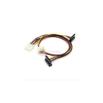 SATA 15 Pin IDC Type To Dual LP4 Power Cable