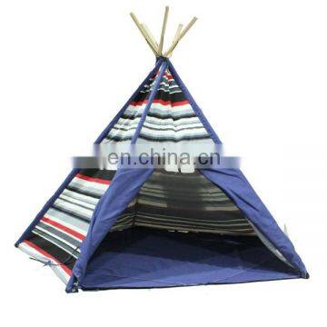 China supplier natural cotton canvas kids play teepee indian tent