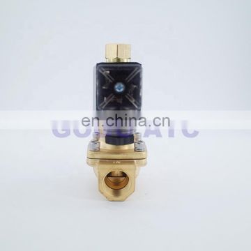 GOGO 2 way brass water Normally open solenoid valve 220V AC 3/8 inch Orifice 10mm zero pressure start with plug type