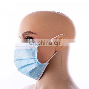 Non woven disposable Protective face mask 3 ply earloop face mask manufacturer