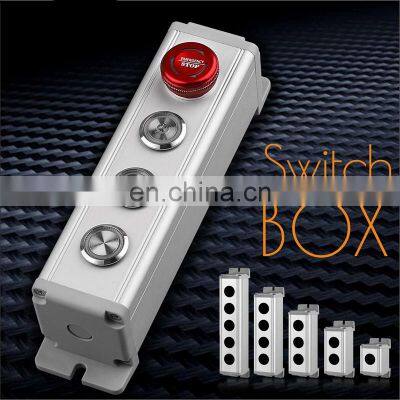 16mm/19mm/22mm waterproof Aluminium Alloy Metal Push Button Switch box with Outdoor power control Box