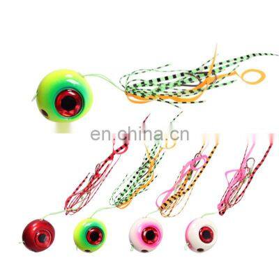 40-60-80-100-120-150-200g Size Round Metal Jig Head With Assist Hook Squid Jigging Lure