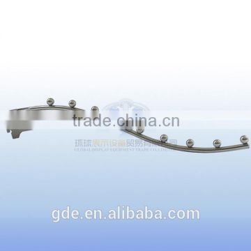 Chrome plating hanging display hook slotted channel with 7 beads