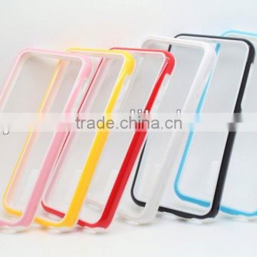For iPhone 5C mini Colorful TPU and Plastic Bumper Case