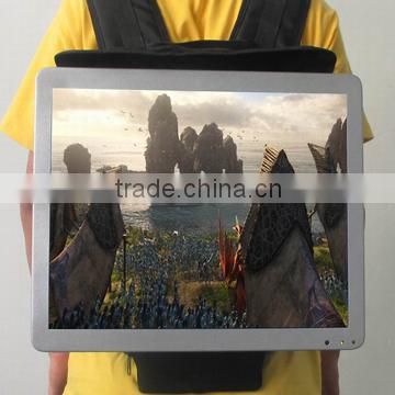 18.5 inch Lookwalker AD Player LCD innovative advertising display human backpack walking usb flash full hd media player