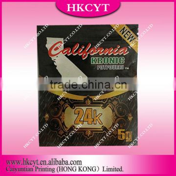 Hot sale califoria 24k 5g Hebal incense bags