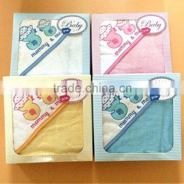 New products 100% cotton terry hot selling China supplier absorbent baby hooded towel for kids