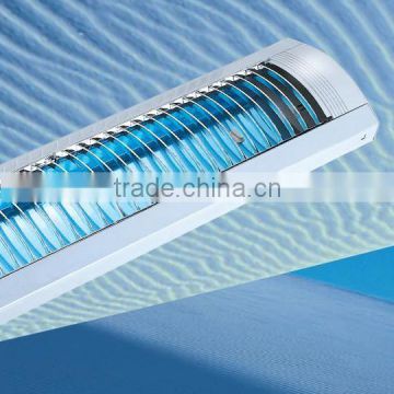 Double tube magnetic grid reflecting ceiling lamp