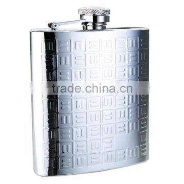 2016 Premium High Quality Food Grade 18/8 #304 Stainless Steel hip flask