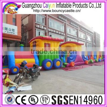 Children Toys Train Inflatable Obstacle With Free EN14960 Certificate