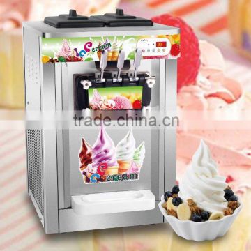 Desktop ice cream machine 3 flavors 22~25 gallon/H
