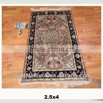 2.5x4ft Spun Silk Chinese Handmade Wholesale Turkish Mosque Carpet Tiles