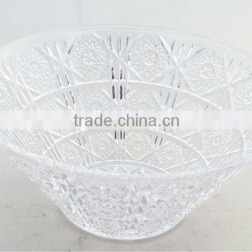 hot sale transparent crystal plastic salad bowl