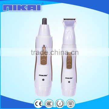 NIKAI 2030 two in 1 nose trimmer and sideburn trimmer white beautiful color personal care tool