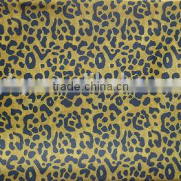 PrintedTwisted Polyester Leopard grain fabric for tourism supplies fabric