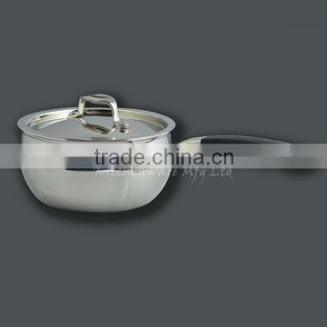 Long handle 3-layer stainless steel 304 small pot