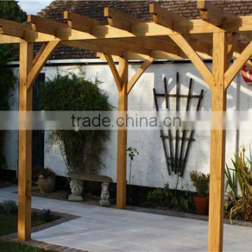 recycled backyard outside hollow composite wood decking wpc decking steel pergola