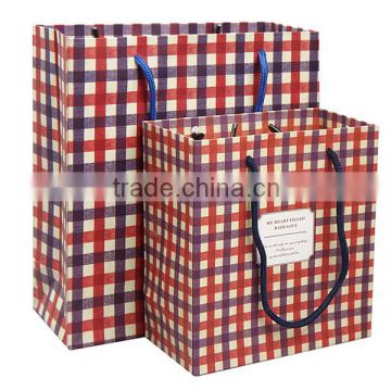 Fashion England Check Paper Shopping Bag