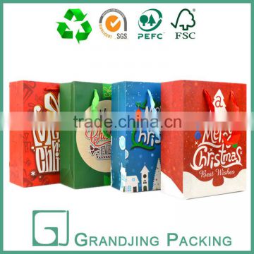Custom promotion high quality Christmas gift paper bag