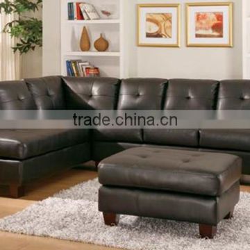 Hot sell leather sofa with the ottoman good price