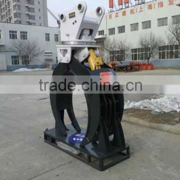 ZX200-5g Hitachi Excavator Hydraulic Rotating log grapple, Wooden and Stone Grapple for sale