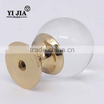 Door Hardware European Zinc Crystal Furniture Cabinet Glass Knob