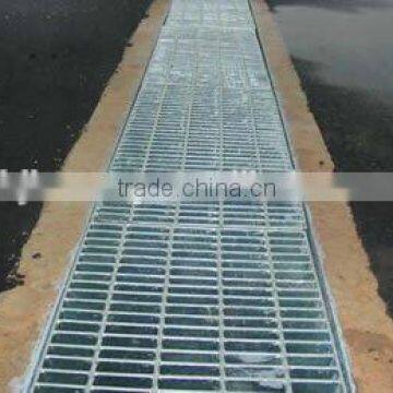 Singpore hot sale high heel galvanized Rainwater drainage ditch steel grating