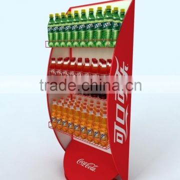 Soda Bottle Display Stand/Gravity Feed Bottle Rack And Shelves