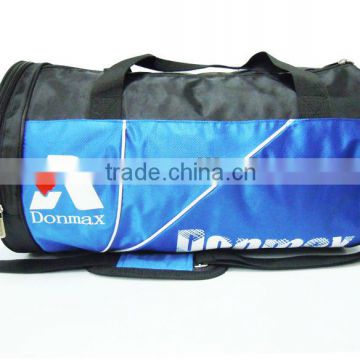 Blue / Black Fashion Nylon Sports Bag With Shoes Pockets And Basketball Bag