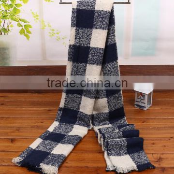 new design square pattern women tartan plaid scarf