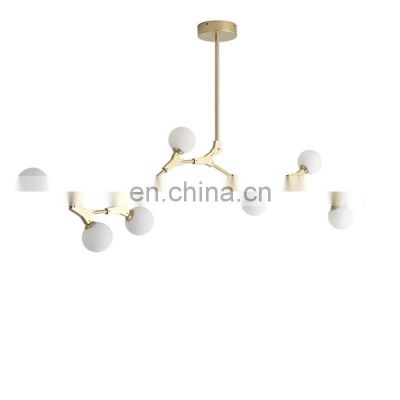Metal LED Chandelier Dimmable Pendant Light For Dining Room Warm White Decorative Indoor Hanging Light