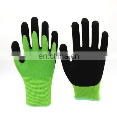 Seamless Knitted Nylon Knitted Gloves Nitrile Gloves Hand Nitrile Coating Gloves