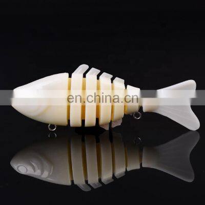 blank lures unpainted Swimbait 7 section multi jointed hard plastic abs Minnow fishing lure unpainted lure