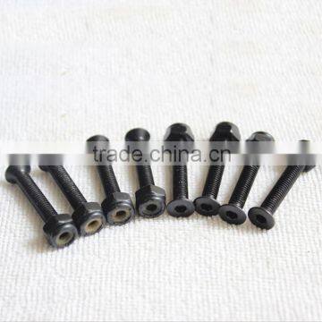 1.25 inch plain allen head black skateboard bolts and nuts