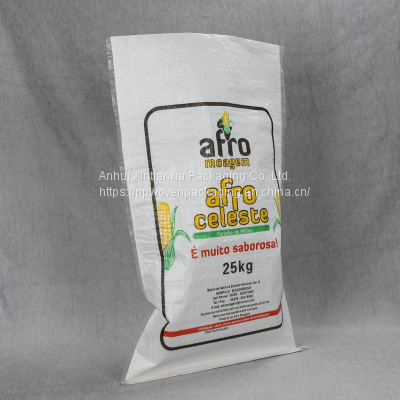 logo printing plastic pp woven sacks 50kg new empty 25kg rice fertilizer bags for sale