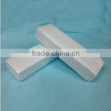 disposable and calendered depilatory wax paper strip for hair removal and epilating