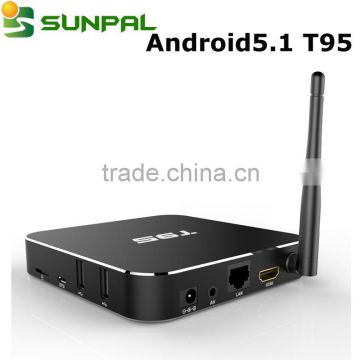 Android Tv Box Factory T95 Android 5.1 Lollipop Tv Box Quad Core Amlogic S905 2G 8G Dual Wifi Ott Smart Iptv box