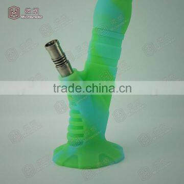 100 % food grade silicone water smoking pipe come with glass bowl