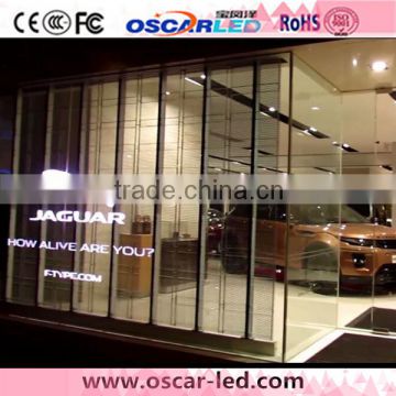 china shenzhen oscarled glass board led window curtain glass advertising display XR 16H soft transparent glass led display board